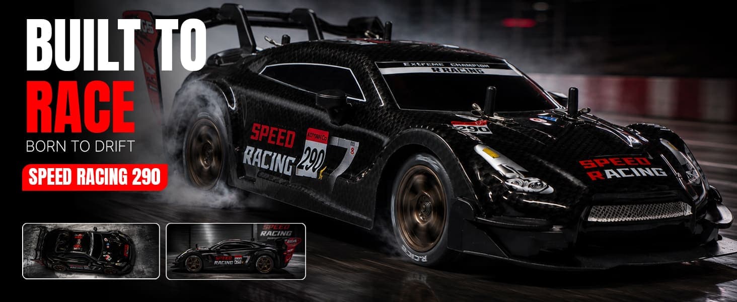 Nextronix 40 km/h High-Speed 1:16 Scale 4WD RC Drift Car | 2.4GHz Remote Control Racing Car with LED Lights & Rechargeable Battery — product detail 5