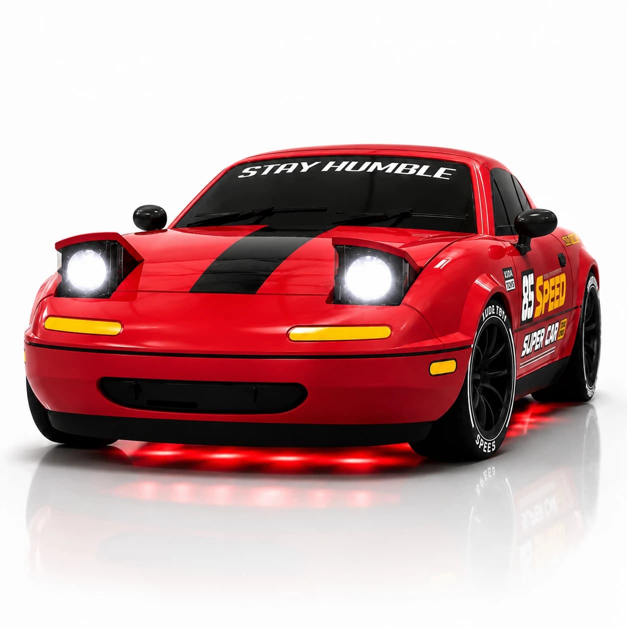 Nextronix SpeedX 1:24 RC Drift Car with Smoke | 2.4GHz Remote | USB Rechargeable | LED Lights | Extra Drift Tires 1