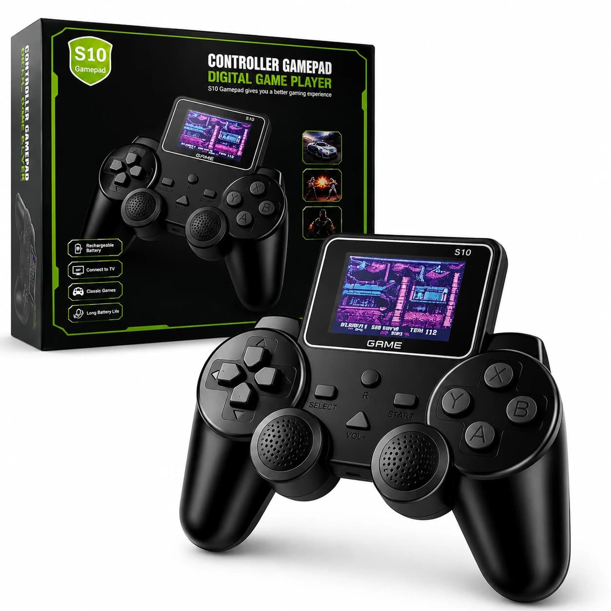 Nextronix S10 Retro Pocket Console | Portable Gaming Console | Wireless Controller | TV Mode | Rechargeable 1