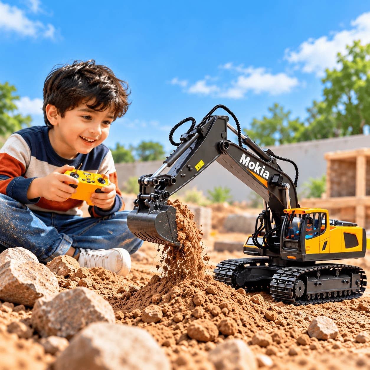 Nextronix 1:18 Scale RC JCB Construction Loader – Realistic Remote-Controlled Construction Toy for Kids 6+ Years 4