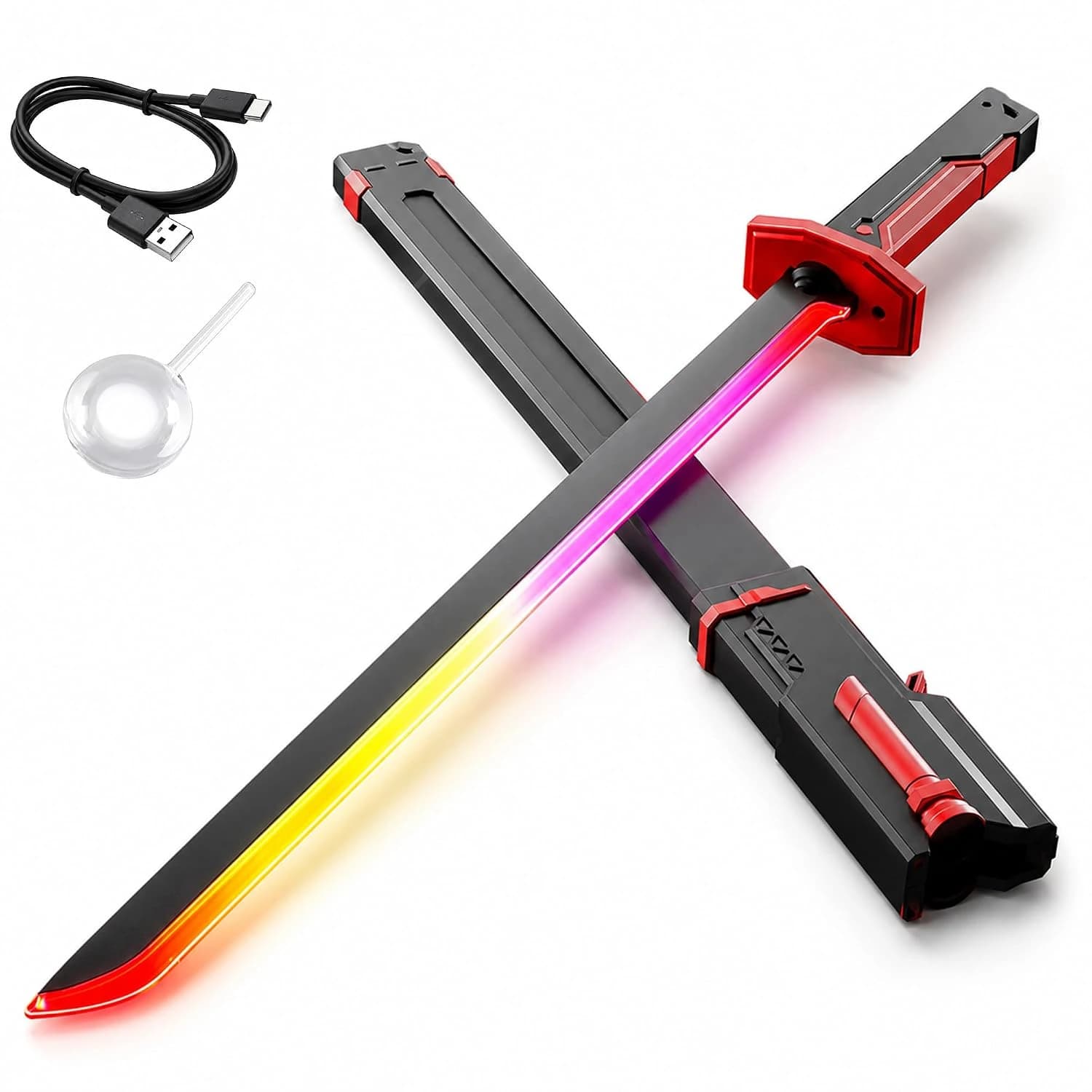 Nextronix Sword Toy with Hit Sensor, Sound Effects, Fog Effect & Type-C Rechargeable Battery 1