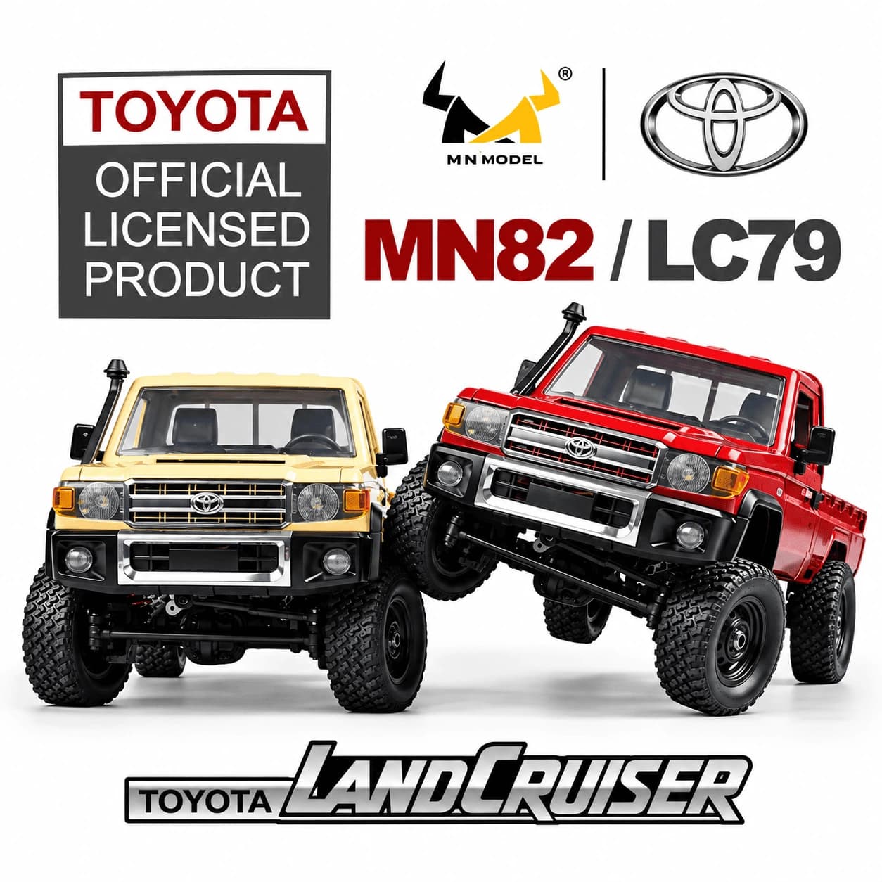 Nextronix Toyota Land Cruiser LC79 MN82 RC Off-Road Crawler, 1:12 Scale, 36 cm, Red, 4WD with Proportional Steering 6