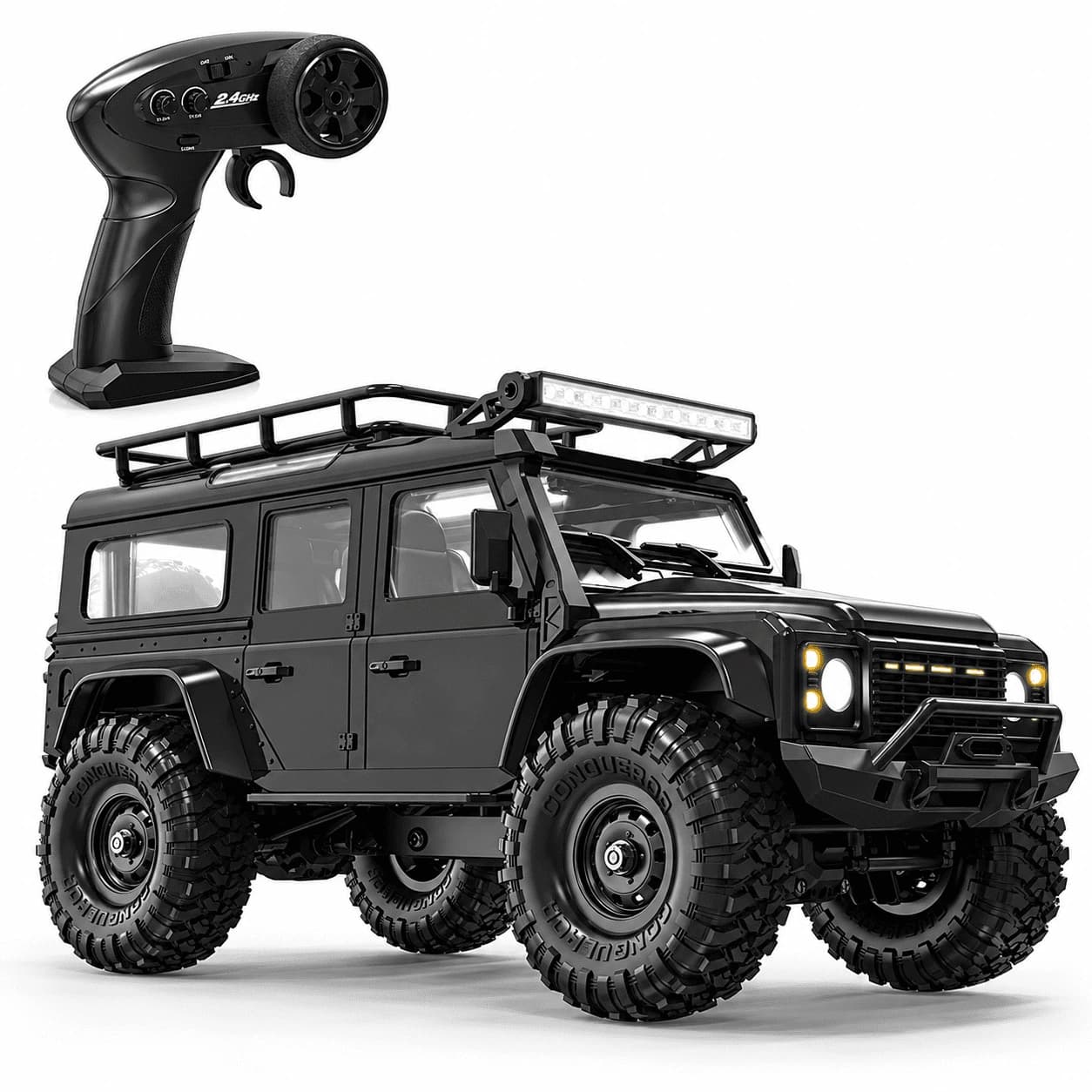Nextronix 1:16 Scale RC Climbing Car, 4WD Off-Road Remote Control SUV with LED Lights, All-Terrain Racing Vehicle 1